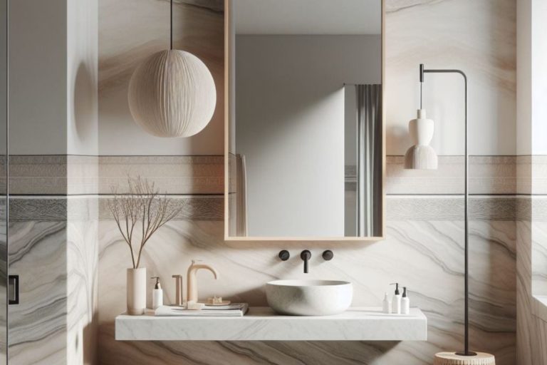 Espelho para banheiro com moldura minimalista